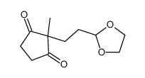 2-[2-(1,3-dioxolan-2-yl)ethyl]-2-methylcyclopentane-1,3-dione结构式