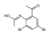 N-(2-acetyl-4,6-dibromophenyl)acetamide Structure