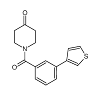 1-(3-噻吩-3-苯甲酰基)-4-哌啶酮结构式