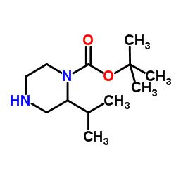 1-Boc-2-异丙基哌嗪结构式