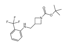 1-Boc-3-([(2-三氟甲基-苯基)-氨基]-甲基)-氮杂丁烷结构式