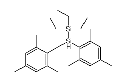bis(2,4,6-trimethylphenyl)silyl-triethylsilane Structure