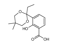 3-(2-ethyl-5,5-dimethyl-1,3-dioxan-2-yl)-2-hydroxybenzoic acid Structure