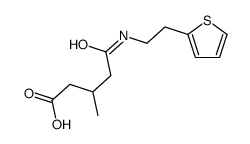 3-methyl-5-oxo-5-(2-thiophen-2-ylethylamino)pentanoic acid Structure