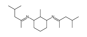 N,N'-bis(1,3-dimethylbutylidene)-2-methylcyclohexane-1,3-diamine structure