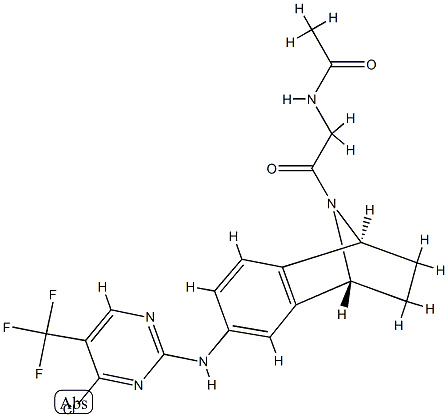 N-(2-((1S,4R)-6-((4-氯-5-(三氟甲基)嘧啶-2-基)氨基)-1,2,3,4-四氢-1,4-表亚氨基-9-基)-2-氧代乙基)乙酰胺结构式
