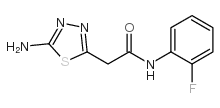 5-氨基-N-(2-氟苯基)-1,3,4-噻二唑-2-乙酰胺结构式