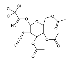 [(2R,3S,4R,5R,6R)-3,4-diacetoxy-5-azido-6-(2,2,2-trichloroethanim idoyl)oxy-tetrahydropyran-2-yl]methyl acetate结构式