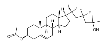 23,23-Difluorocholest-5-ene-3β,25-diol 3-Acetate Structure