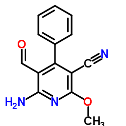 6-Amino-5-formyl-2-methoxy-4-phenylnicotinonitrile Structure