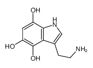 3-(2-aminoethyl)-1H-indole-4,5,7-triol结构式