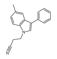 3-(5-methyl-3-phenylindol-1-yl)propanenitrile结构式