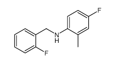 4-Fluoro-N-(2-fluorobenzyl)-2-methylaniline结构式