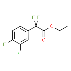 ethyl 2-(3-chloro-4-fluorophenyl)-2,2-difluoroacetate Structure