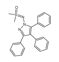S,S-dimethyl-N-(3,4,5-triphenylpyrazol-1-yl)sulphoximine Structure