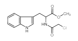 2-[(2-氯乙酰基)氨基]-3-(1H-吲哚-3-基)丙酸甲酯结构式