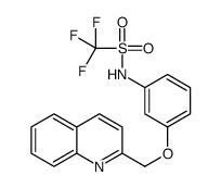 1,1,1-trifluoro-N-[3-(quinolin-2-ylmethoxy)phenyl]methanesulfonamide Structure