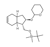 tert-butyldimethyl(((1S,2R,3aS,7aS)-2-((tetrahydro-2H-pyran-2-yl)oxy)-2,3,3a,4,7,7a-hexahydro-1H-inden-1-yl)methoxy)silane结构式