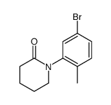 1-(5-溴-2-甲基苯基)哌啶-2-酮结构式