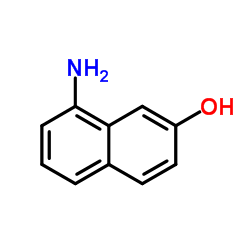 1-氨基-7-萘酚结构式