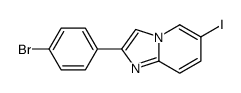 2-(4-溴苯基)-6-碘咪唑并[1,2-a]吡啶结构式