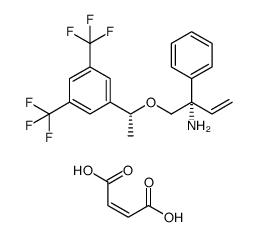 (S)-1-((R)-1-(3,5-双(三氟甲基)苯基)乙氧基)-2-苯基丁-3-烯-2-胺富马酸盐结构式