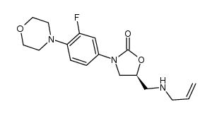 (S)-5-((allylamino)methyl)-3-(3-fluoro-4-morpholinophenyl)oxazolidin-2-one Structure