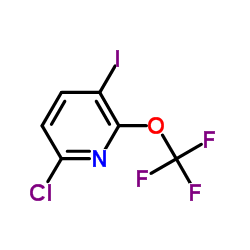 6-Chloro-3-iodo-2-(trifluoromethoxy)pyridine结构式