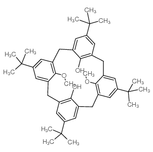 15,35,55,75-四叔丁基-32,72-二甲氧基-1,3,5,7(1,3)-tetrabenzenacyclooctaphane-12,52-二醇结构式