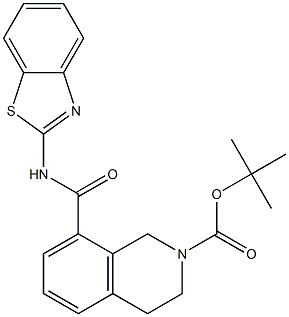 Tert-Butyl 8-(Benzo[D]Thiazol-2-Ylcarbamoyl)-3,4-Dihydroisoquinoline-2(1H)-Carboxylate Structure