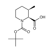 cis-1-(tert-Butoxycarbonyl)-3-methylpiperidine-2-carboxylic acid Structure