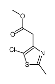 2-(5-氯-2-甲基噻唑-4-基)乙酸甲酯结构式