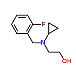 2-[Cyclopropyl(2-fluorobenzyl)amino]ethanol结构式