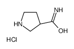(S)-Pyrrolidine-3-carboxamide hydrochloride Structure