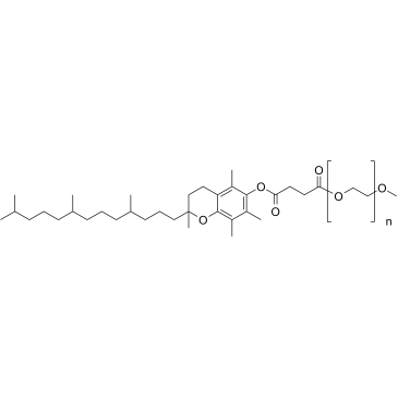 DL-α-生育酚甲氧基聚乙二醇琥珀酸酯 溶液结构式