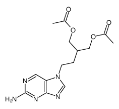 7-(4-acetoxy-3-acetoxymethylbutyl)-2-aminopurine Structure