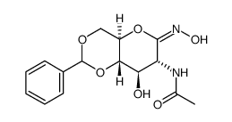 2-乙酰氨基-4,6-邻亚苄基-2-脱氧-d-葡萄糖酸肟-1,5-内酯结构式