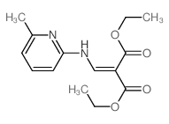 Propanedioic acid,2-[[(6-methyl-2-pyridinyl)amino]methylene]-, 1,3-diethyl ester Structure