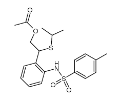 N-tosyl-2-[2-acetoxy-1-(isopropylthio)ethyl]anilide结构式