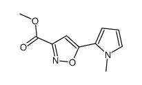 5-(1-甲基-2-吡咯基)异噁唑-3-甲酸甲酯结构式