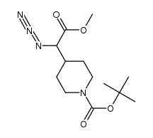 methyl 2-azido-2-(1-tert-butoxycarbonyl-4-piperidinyl)-acetate结构式