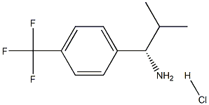 (S)-2-甲基-1-(4-(三氟甲基)苯基)丙-1-胺盐酸盐结构式