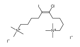 [(E)-5-chloro-6-iodo-10-(trimethylazaniumyl)dec-5-enyl]-trimethylazanium,diiodide Structure