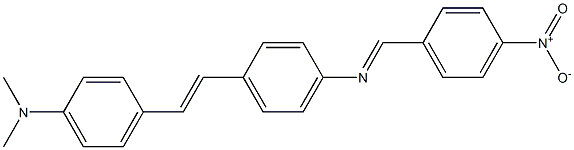 N,N-二甲基-4-((E)-4-((E)-(4-硝基亚苄基)氨基)苯乙烯基)苯胺结构式