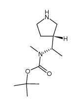 1,1-dimethylethyl [S-(R*,S*)]-methyl[1-(3-pyrrolidinyl)ethyl]carbamate Structure