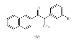 Pyridinium,3-bromo-1-[1-methyl-2-(2-naphthalenyl)-2-oxoethyl]-, hydrobromide (1:1) Structure