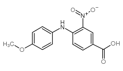 4-(4-甲氧基苯胺)-3-硝基苯甲酸结构式
