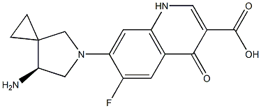 (S)-7-(7-amino-5-azaspiro[2.4]heptan-5-yl)-6-fluoro-4-oxo-1,4-dihydroquinoline-3-carboxylic acid Structure