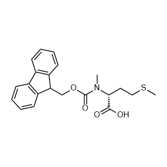 N-(((9H-芴-9-基)甲氧基)羰基)-N-甲基-D-蛋氨酸结构式