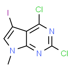2,4-二氯-5-碘-7-甲基-7H-吡咯并[2,3-d]嘧啶结构式
